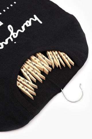 Script Cotton  Peg Bag