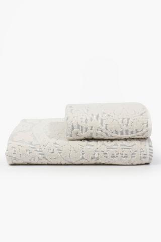 Premium Cotton Jacquard Damask Bath Sheet, 85x150cm