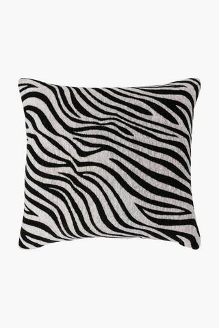 Textured Chenille Zebra Scatter Cushion, 50x50cm