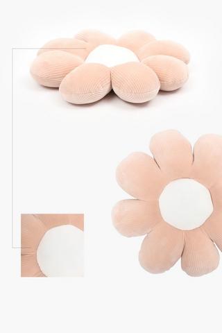 Novelty Cord Daisey Shaped Scatter Cushion, 45cm Round