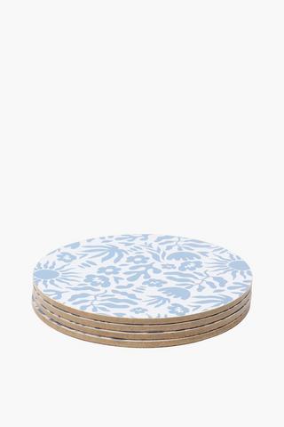 4 Pack Hay Cork Coasters