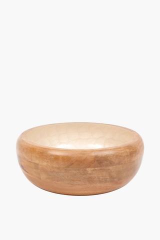 Pearlised Mangowood Fruit Bowl