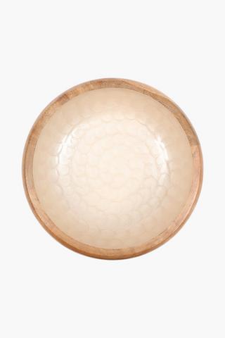 Pearlised Mangowood Fruit Bowl