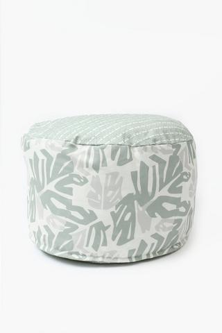 Printed Creighton Leaf Pouffe , 30x50cm