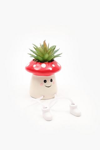 Faux Potted Plant Novelty Mushroom