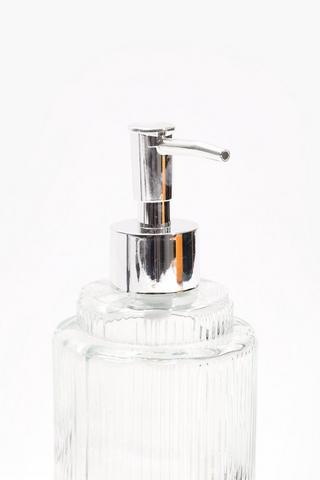 Fluted Glass Soap Dispenser