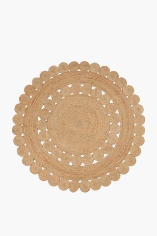 Jute Round Rug, 120cm