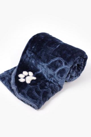 Paw Embroidered Pet Blanket, 100x100cm