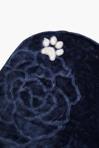 Paw Embroidered Pet Blanket, 100x100cm