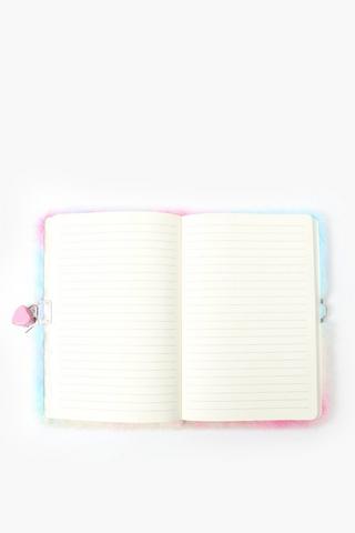 Unicorn Plush Notebook With Lock And Key A5