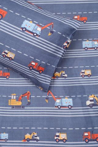 Soft Touch Printed Hugo Construction Fitted Sheet