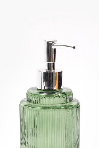 Fluted Glass Soap Dispenser