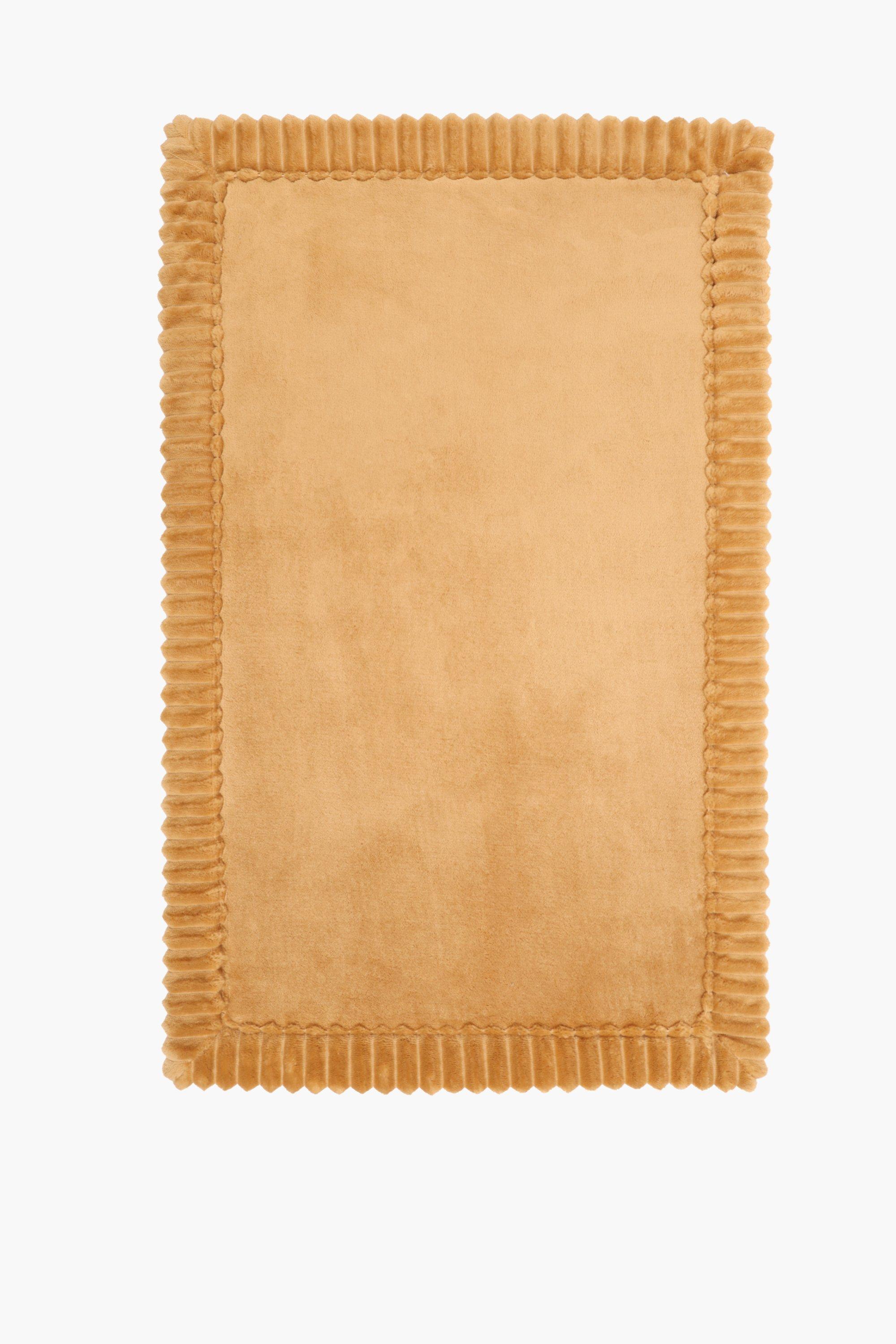 Memory Foam Ribbed Border Bath Mat, 50x80cm