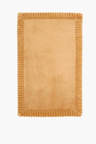 Memory Foam Ribbed Border Bath Mat, 50x80cm