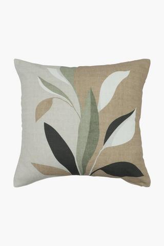 Printed Brampton Leaf Scatter Cushion, 50x50cm