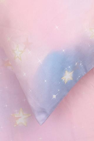 Brushed Soft Touch Winter Printed Ombre Star Fitted Sheet