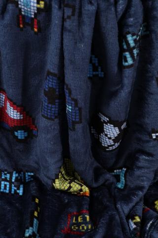 Super Plush Pixel Gamer Blanket, 125x150cm