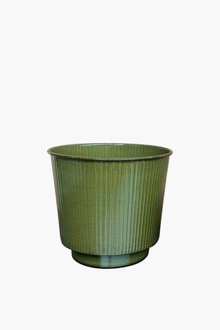 Ribbed Metal Planter, 36x36cm