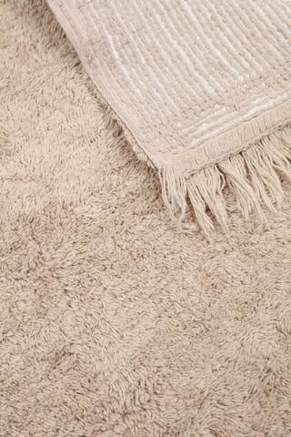 Tufted Cotton Shaggy Fringe Bath Mat, 50x80cm