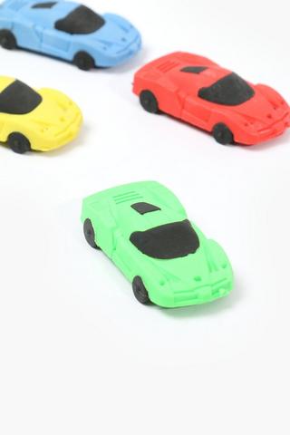 4 Pack Cars Eraser Set