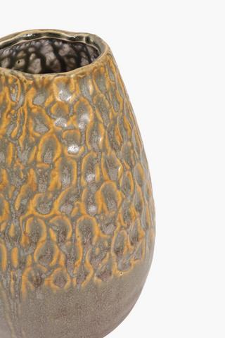 Terra Textured Bulb Vase, 13x19cm