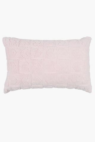 Jacquard Sherpa Hearts 1 Pack Pillowcase