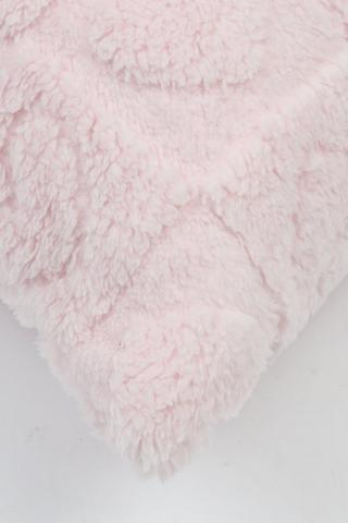 Jacquard Sherpa Hearts 1 Pack Pillowcase