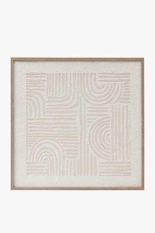 Framed Earth Trace Texture, 60x60cm