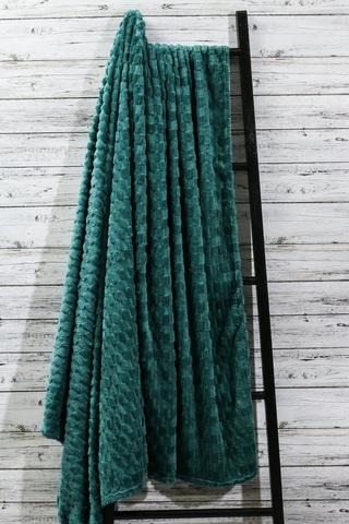 Block Coral Fleece Blanket, 180x200cm