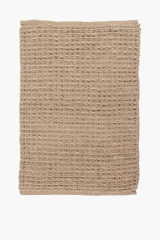 Polycotton Waffle Bath Mat, 50x80cm