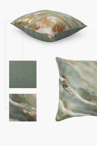 Printed Riverview Marble Scatter Cushion, 50x50cm