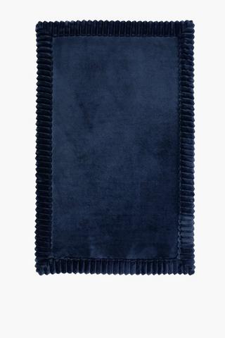 Memory Foam Ribbed Border Bath Mat, 50x80cm