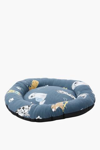 Printed Donut Pet Bed Large