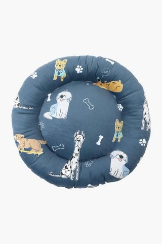 Printed Donut Pet Bed Large