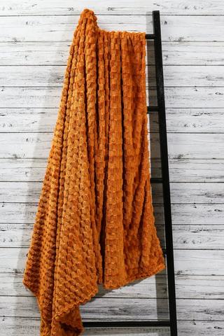 Block Coral Fleece Blanket, 180x200cm