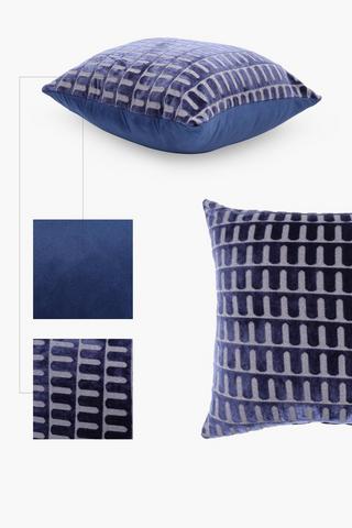Cut Velvet Arch Scatter Cushion, 50x50cm