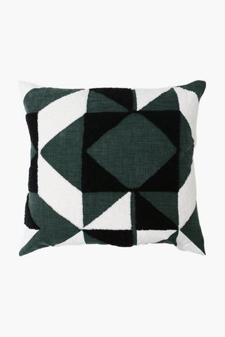 Printed Textured Tulita Geometric Scatter Cushion, 50x50cm