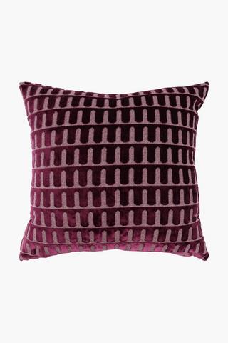 Cut Velvet Arch Scatter Cushion, 50x50cm
