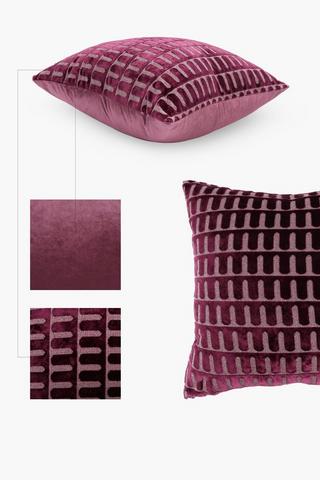 Cut Velvet Arch Scatter Cushion, 50x50cm