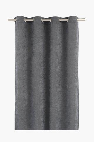 Eyelet Chenille Textured Plain Curtain, 140x225cm