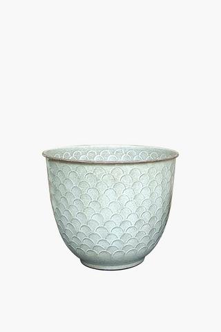 Scallop Metal Planter, 37x37cm