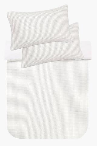 Jacquard Stitch Stripe Duvet Cover Set