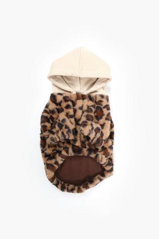 Printed Leopard Pet Jacket Medium