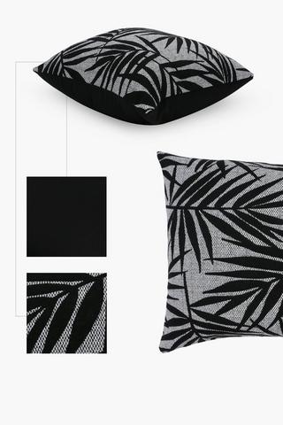 Cotton Jacquard Thompson Leaf Scatter Cushion, 60x60cm