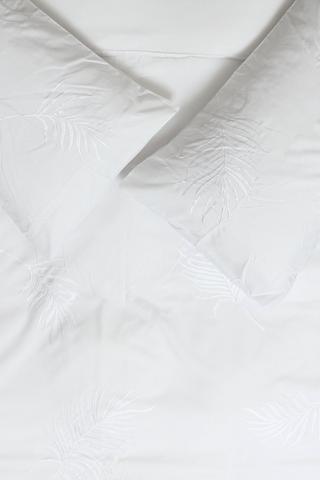 Soft Touch Embroidered Palm Leaf Duvet Cover Set