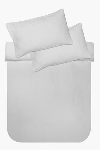 Jacquard Leaf Duvet Cover Set