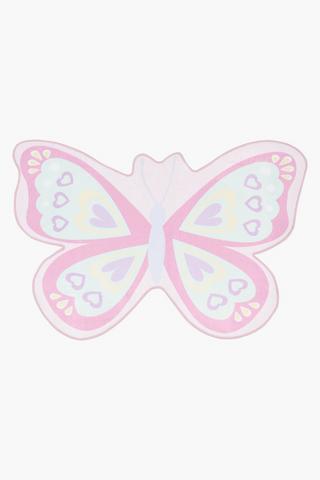 Flannel Butterfly Shaped Rug, 70x110cm