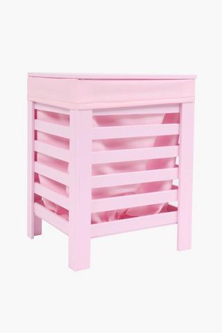 Wooden Laundry Bin With Lid