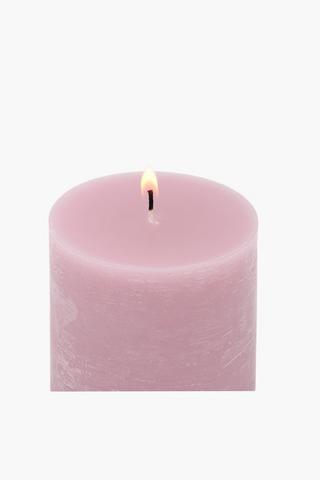 3 Pack Blossom Pillar Candles, 7x7.5cm