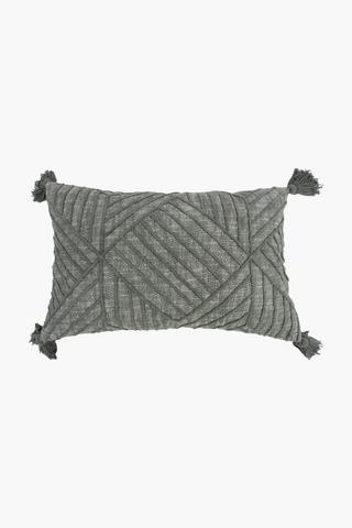 Embossed Kansas Cross Woven Scatter Cushion, 40x60cm